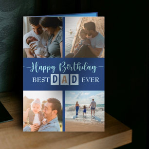 Happy Birthday Dad Photo Collage Best Dad Card