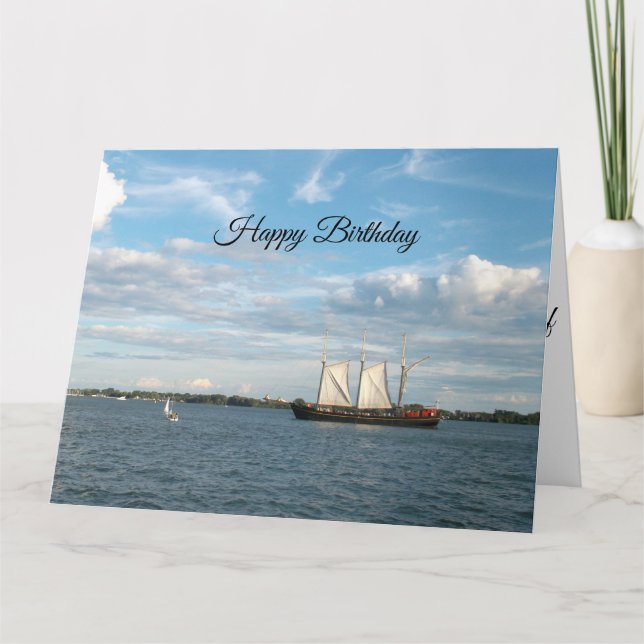 Happy Birthday Dad Sailing Card (Front)