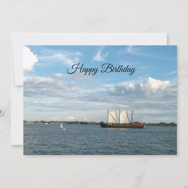 Happy Birthday Dad Sailing Card (Front)