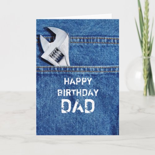 Happy Birthday Dad Tool Card
