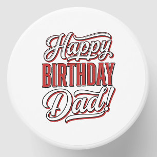 Happy Birthday Dad Vintage Typography Shirt Design Mini Candle Favors