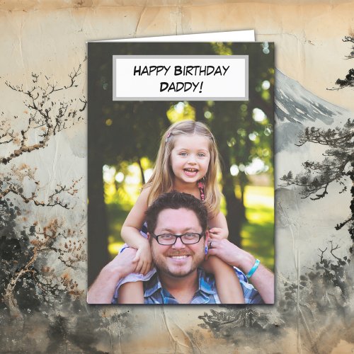 Happy Birthday Daddy and Kids Photo Card