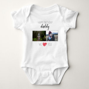 HAPPY BIRTHDAY DADDY BABY BODYSUIT PERSONALIZED