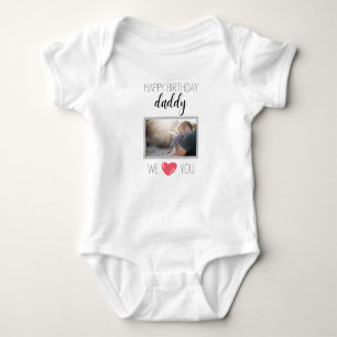 HAPPY BIRTHDAY DADDY BABY BODYSUIT PERSONALIZED