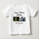 HAPPY BIRTHDAY DADDY BABY CLOTHES CUSTOM PHOTO BABY T-Shirt<br><div class="desc">"Happy Birthday Daddy" baby clothes collection, designed to make your little one's daddy's birthday even more special! These adorable and charming outfits are perfect for celebrating and creating lasting memories with the best dad in the world. Tag : fathers day, daddy, best dad ever, birthday, dad, best dad, happy fathers...</div>