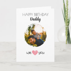 HAPPY BIRTHDAY DADDY CARD CUSTOM PHOTO & TEXT