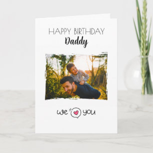 HAPPY BIRTHDAY DADDY CARD CUSTOM PHOTO & TEXT