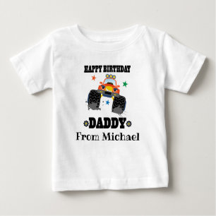Happy Birthday Daddy Personalized Baby T-Shirt