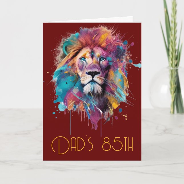 Happy Birthday "Dad's 85th" Greeting Card (Front)