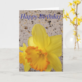 Happy Birthday Daffodil Greeting Card. Card