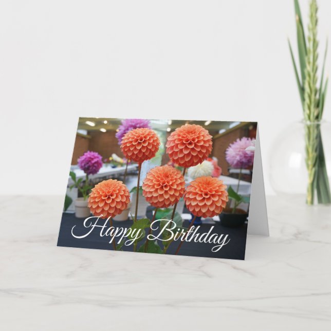 Happy Birthday Dahlia Rose Toscano #1 Card (Front)