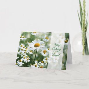 Happy Birthday Daisies for a Dear Friend Card