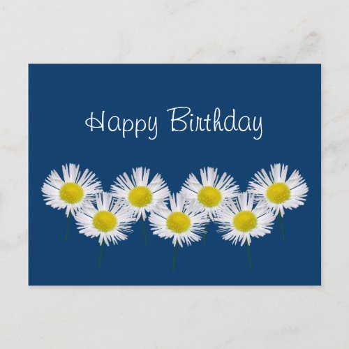 Happy Birthday Daisies Postcard