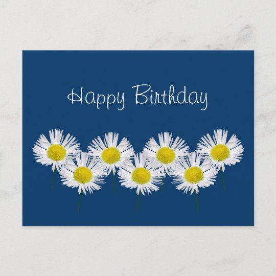 Happy Birthday Daisies Postcard