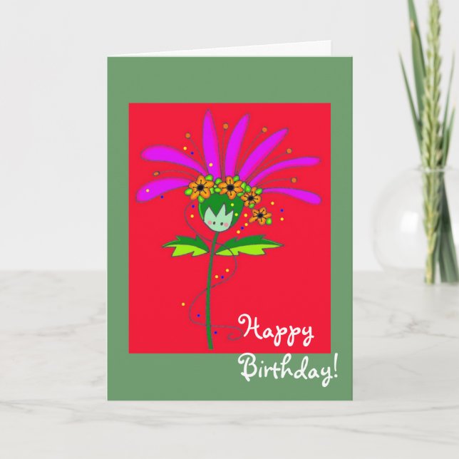 Happy Birthday Daisy Card (Front)