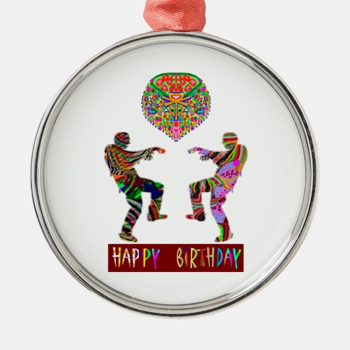 Happy Birthday Dance Christmas Tree Ornament