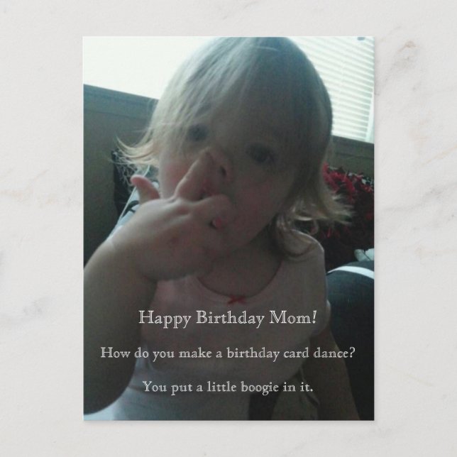 Happy Birthday Dancer Mom Postcard (Front)