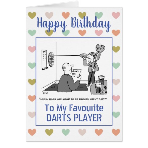 Happy Birthday Darts Player