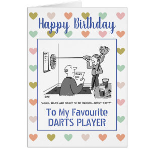Happy Birthday Darts Player Cards