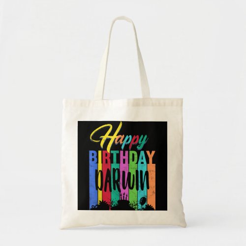 Happy Birthday Darwin Personalized Name Gift Custo Tote Bag