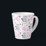 Happy Birthday Daughter Custom Name Latte Mug<br><div class="desc">This modern birthday design is created for a daughter and is also perfect for a granddaughter, niece, or anyone who is like a daughter. It can be given by fathers, mothers, grandparents, aunts, uncles, or anyone wishing to celebrate a special daughter-like bond. The design features elegant calligraphy, refined typography, and...</div>