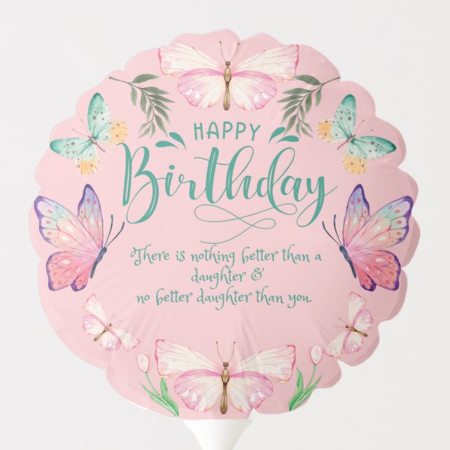 Happy Birthday Daughter Foil Balloon. Balloon (Back)
