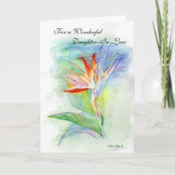 Happy Birthday Daughter-in-law Card by Linda_Ginn_Art at Zazzle