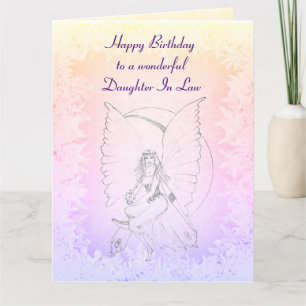 Happy Birthday Daughter in Law Fairy design Card