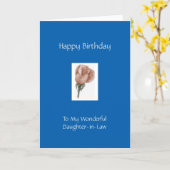 Happy Birthday Daughter-in-Law - Rose Card (Yellow Flower)