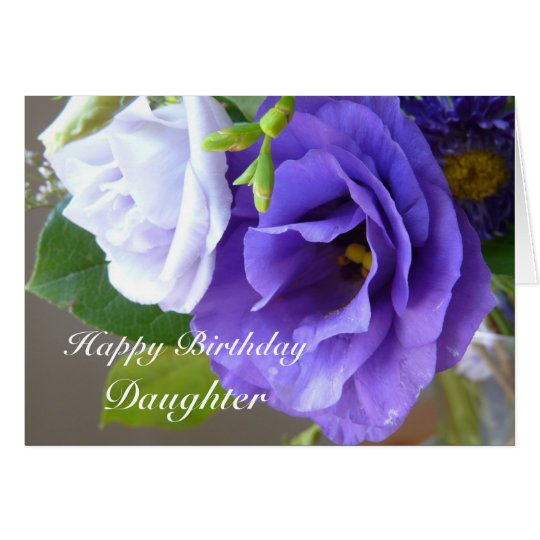 Happy BirthdayDaughter/Purple Flowers Card
