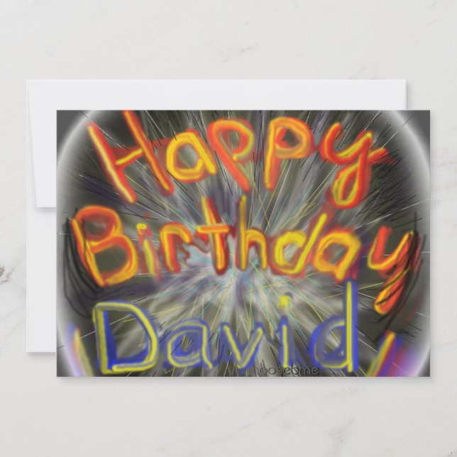 Happy Birthday David 2014 Invitation (Front)