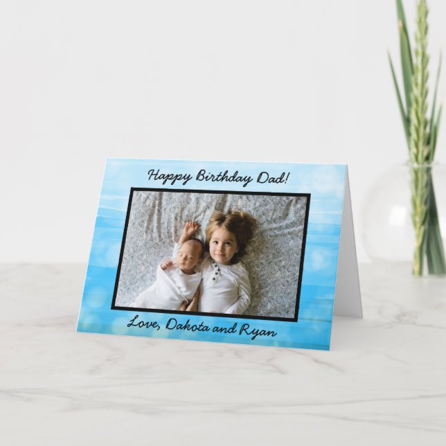 Happy Birthday Day Dad Personalized Photo Card (Front)