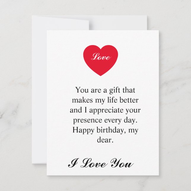 Happy Birthday Dear Flat Holiday Card (Front)