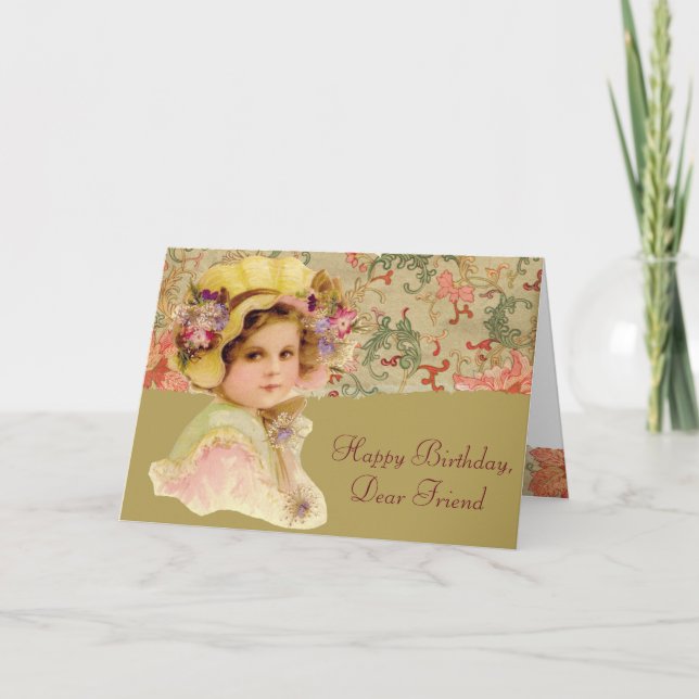 Happy Birthday, Dear Friend        Birthday Card (Front)