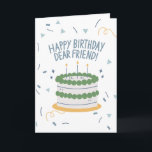 Happy Birthday Dear Friend Card<br><div class="desc">Happy Birthday Dear Friend Birthday Card. Fun and festive customized birthday card!</div>