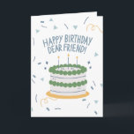 Happy Birthday Dear Friend Card<br><div class="desc">Happy Birthday Dear Friend Birthday Card. Fun and festive customized birthday card!</div>