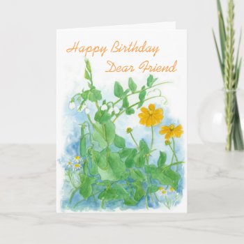 Happy Birthday Dear Friend Vegetables Peas Card by CountryGarden at Zazzle