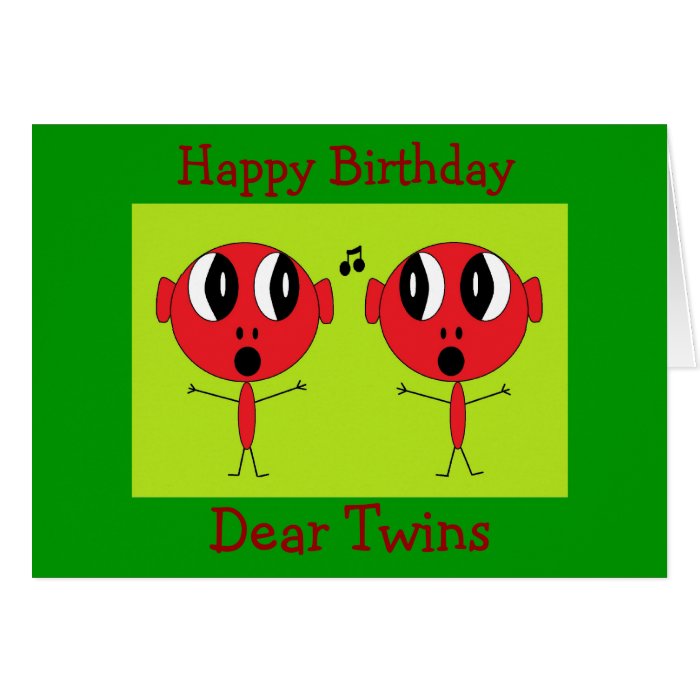 , Happy Birthday, Dear Twins Greeting Card