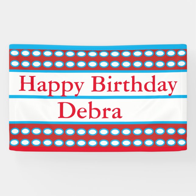"Happy Birthday Debra Custom Banner (Horizontal)