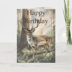 Happy Birthday Deer Card