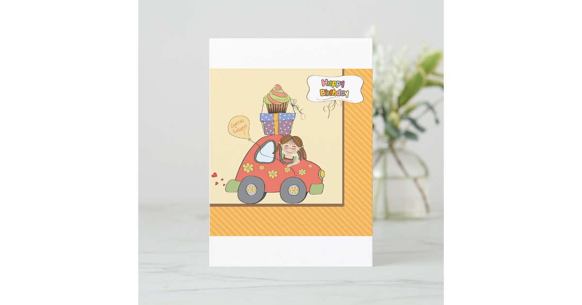 Happy Birthday Delivery Invitations Zazzle
