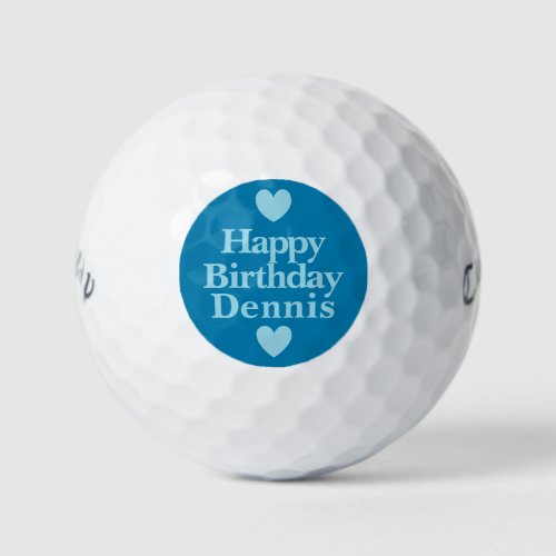 Happy birthday Dennis golf balls