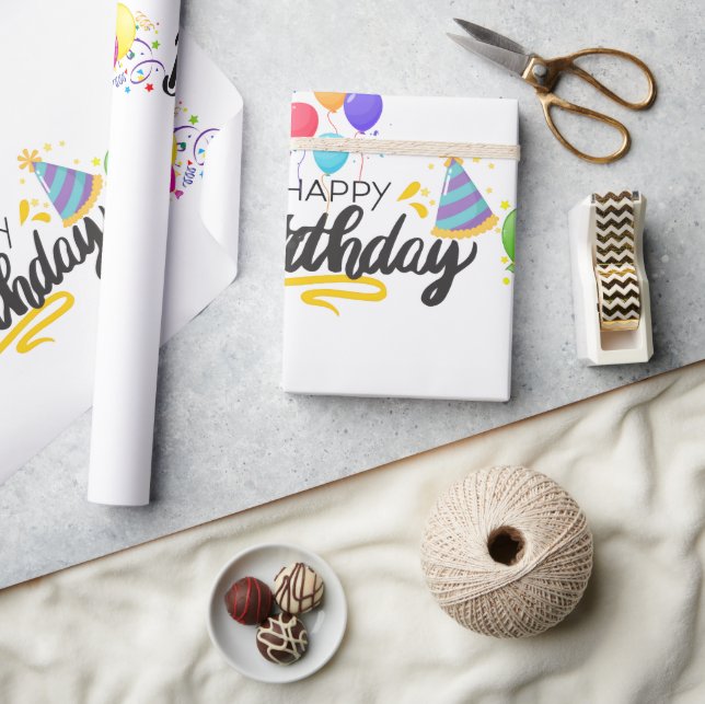 Happy Birthday Design Article-02 Wrapping Paper (Crafts)