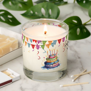 Happy Birthday Design Scented Jar Candle