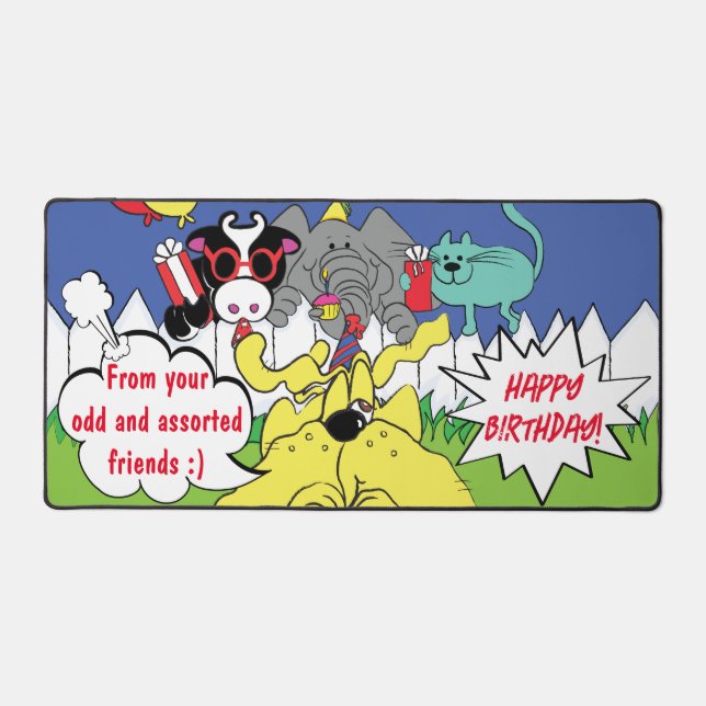 Happy Birthday Desk Mat (Front)