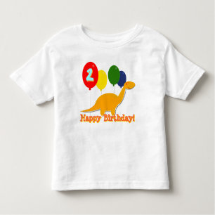 Happy Birthday Dinosaur 2 Years Balloons T-Shirt