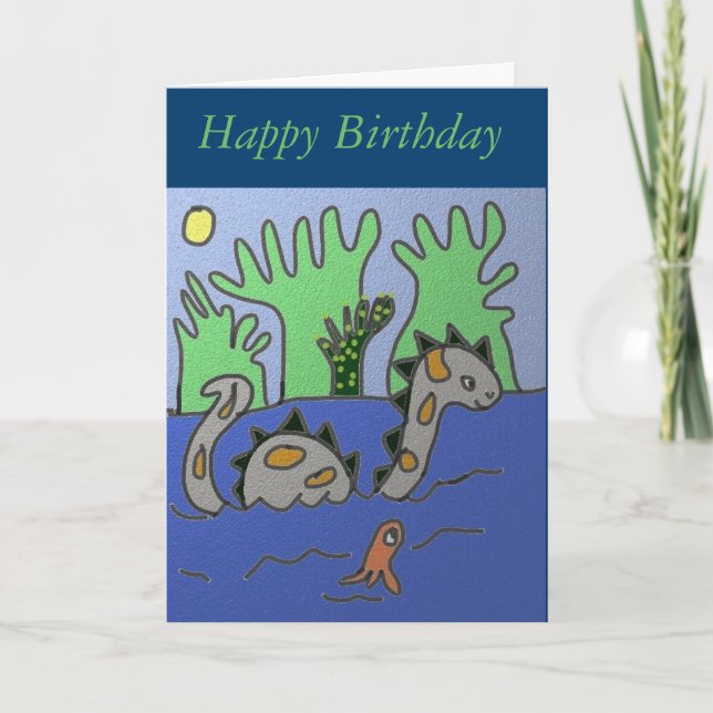 Happy Birthday Dinosaur Card (Front)
