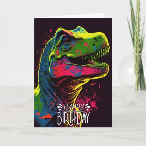 Happy Birthday Dinosaur Childrens Cute Card