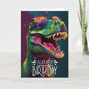 Happy Birthday Dinosaur Cool Jurassic Card