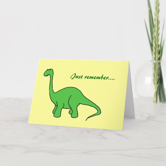 Happy Birthday Dinosaur Old Age Card (Front)